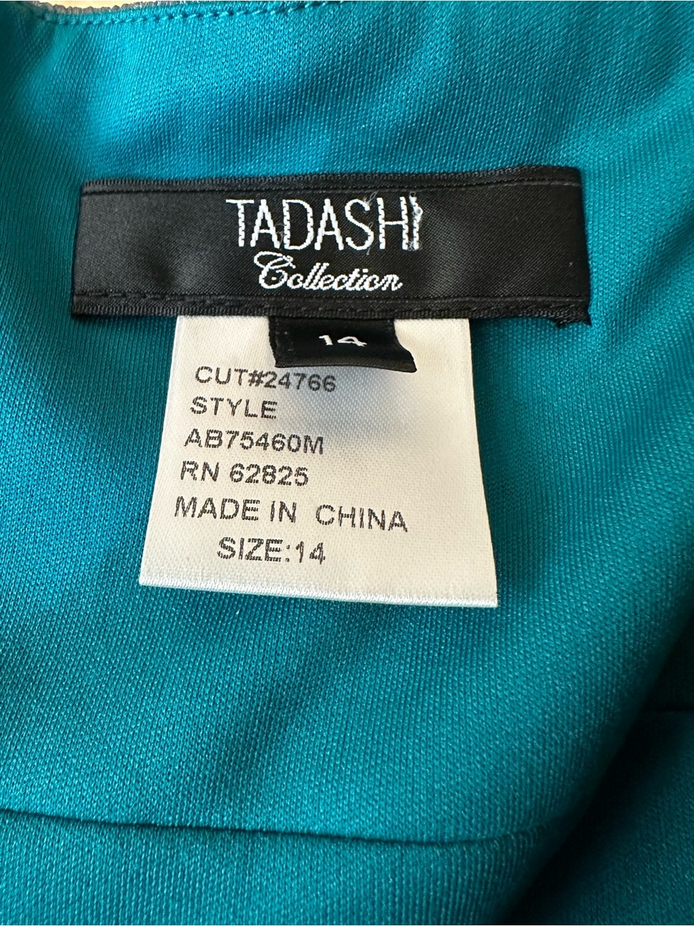 NWT Tadashi Shoji 100% Silk Iridescent Teal Pleated Crinkle Chiffon Dress 14 - Picture 14 of 15